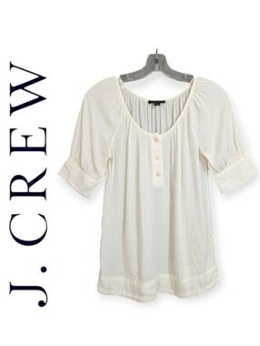 J. Crew Lightweight Cream Blouse - Size XS Womens - Ivory Warm White